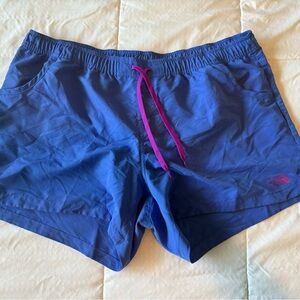 The North Face Blue and Pink women's XL Athletic Shorts Quick-Dry